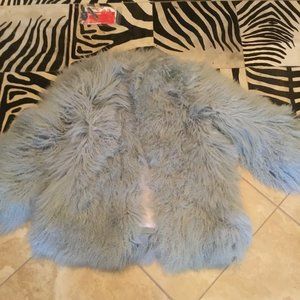 Numero Otto  curly shearling Lamb Jacket size 42 New oversized $4800.00